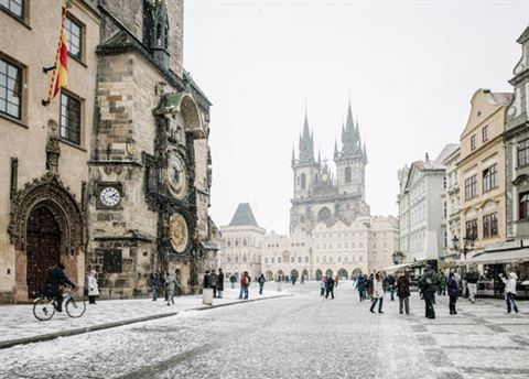 When it snows, Prague is a winter wonderland
