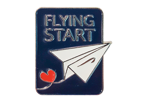 The Flying Start Pin Badge