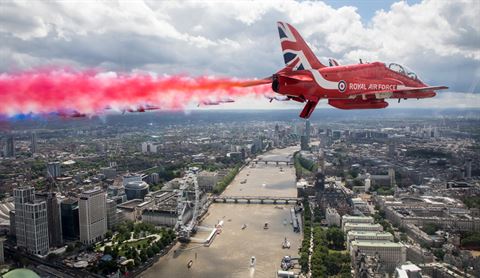 Red Arrows over London