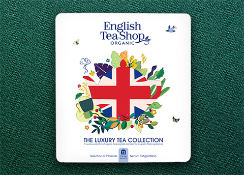 English Tea Shop organic Union Jack gift tin